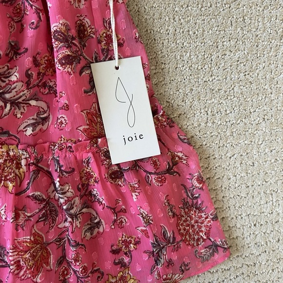 Joie Shirred Floral-Print Mini Skirt -‎ Size Large - Picture 3 of 4